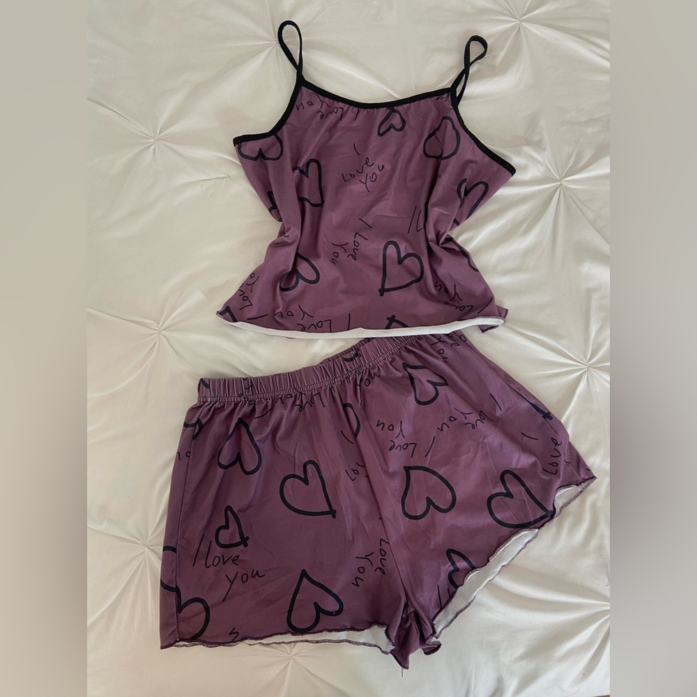 Heart Print Women's Sleepwear Set